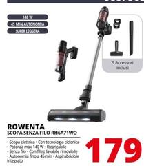 Rowenta - Scopa Senza Filo RH6A71WO 