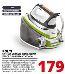 Polti - Vaporella Instant VI50.20 2400 W 2 L Alluminio Verde, Grigio, Bianco