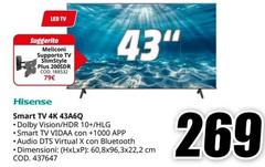 Hisense - Smart Tv 4k 43a60
