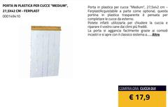 Ferplast - Porta In Plastica Per Cucce 