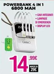 Powerbank 4 In 1 6800 Mah