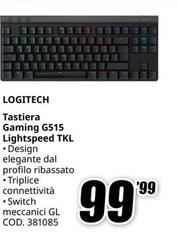 Logitech - Tastiera Gaming G515 Lightspeed TKL