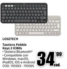Logitech - Tastiera Pebble Keys 2 K380s