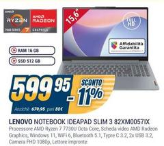 Lenovo - Notebook Ideapad Slim 3 82XM0057IX