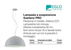 Eglo - Lampada A Sospensione Gaetano PRO