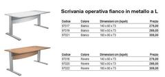 Scrivania Operativa Fianco In Metallo A L