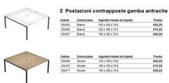 2 Postazioni Contrapposte Gamba Antracite