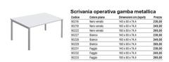 Scrivania Operativa Gamba Metallica
