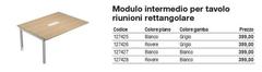 Modulo Intermedio Per Tavolo Riunioni Rettangolare 
