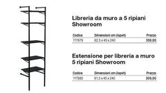 Libreria Da Muro A 5 Ripiani Showroom 