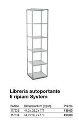 Libreria Autoportante 6 Ripiani System
