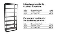Libreria Autoportante 6 Ripiani Shopping