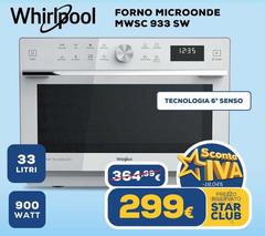 Whirlpool - Forno Microonde MWSC 933 SW