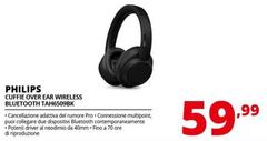 Philips - Cuffie Over Ear Wireless Bluetooth TAH6509BK