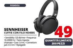 Sennheiser - HD 400S Cuffie Cablato A Padiglione Musica E Chiamate Nero