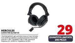 Hercules - HDP DJ45 Cuffie Cablato A Padiglione MUSICA Nero