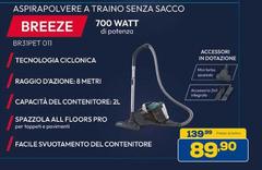 Breeze - Aspirapolvere A Traino Senza Sacco