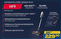 Aspirapolvere Senza Filo HF910H 011 Piano cottura 30 min