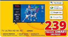 TCL - Tv Ultra Hd 4K 43