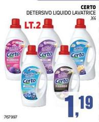 Certo - Detersivo Liquido Lavatrice