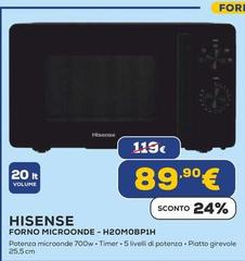 Hisense - H20MOBP1H Forno A Microonde Superficie Piana Solo Microonde 20 L 700 W Nero