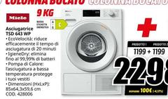 Miele - TSD 643 WP asciugatrice Libera installazione Caricamento frontale 9 kg A Piacerea