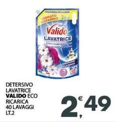 Valido - Detersivo Lavatrice Eco Ricarica 40 Lavaggi Lt.2