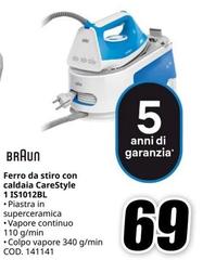 Braun - Ferro Da Stiro Con Caldaia Carestyle 1 IS1012BL