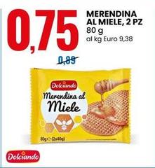 Dolciando - Merendina Al Miele, 2 Pz