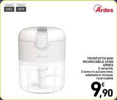 Ardes - Tritatutto Mini Ricaricabile Atom