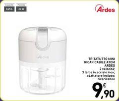 Ardes - Tritatutto Mini Ricaricabile Atom