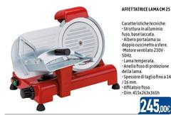 Affettatrice Lama Cm 25