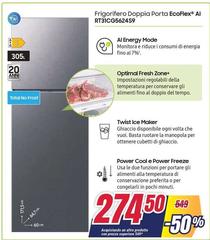 Samsung - Frigorifero Doppia Porta EcoFlex AI RT3CG562459