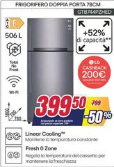 LG - Frigorifero Doppia Porta Gtb744pzhed