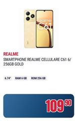 Realme - Smartphone Cellulare C61 6/ 256gb Gold