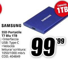 Samsung - Ssd Portatile T7 Blu 1tb