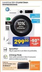 Samsung - Lavatrice Slim Crystal Clean WW90DG5634AE