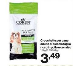 Corum - Crocchette Per Cane Adulto Di Piccola Taglia Ricco In Pollo E Con Riso