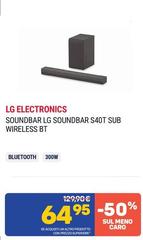 LG - Electronics Soundbar Soundbar S40T Sub Wireless Bt