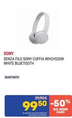 Sony - Senza Filo Cuffia WHCH520W White Bluetooth
