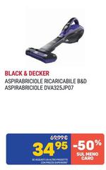 Black & Decker - DVA325JP07 Aspirapolvere Senza Filo Viola Senza Sacchetto