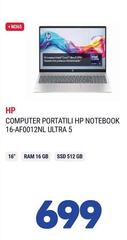 HP - Computer Portatili Notebook 16-AF0012NL Ultra 5