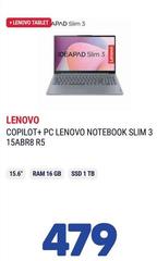 Lenovo - Copilot+ Pc Notebook Slim 3 15ABR8 R5