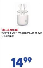 Cellularline - TWS True Wireless Auricolare BT TWS Lite Bianco