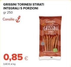 Consilia - Grissini Torinesi Stirati Integrali 5 Porzioni