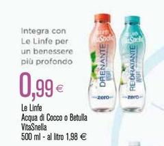 Vitasnella - Le Linfe Acqua Di Cocco O Betulla