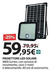 Proiettore Led Solare