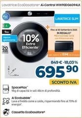 Samsung - Lavatrice EcoDosatore Ai-Control WW90DG6G94LK