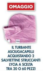 Lycia - Il Turbante Asciugacapelli Acquistando 2 Salviettine Struccanti A Scelta Tra 20 O 60 Pezzi