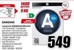 Samsung - Lavatrice WW90DGGU85LKU3